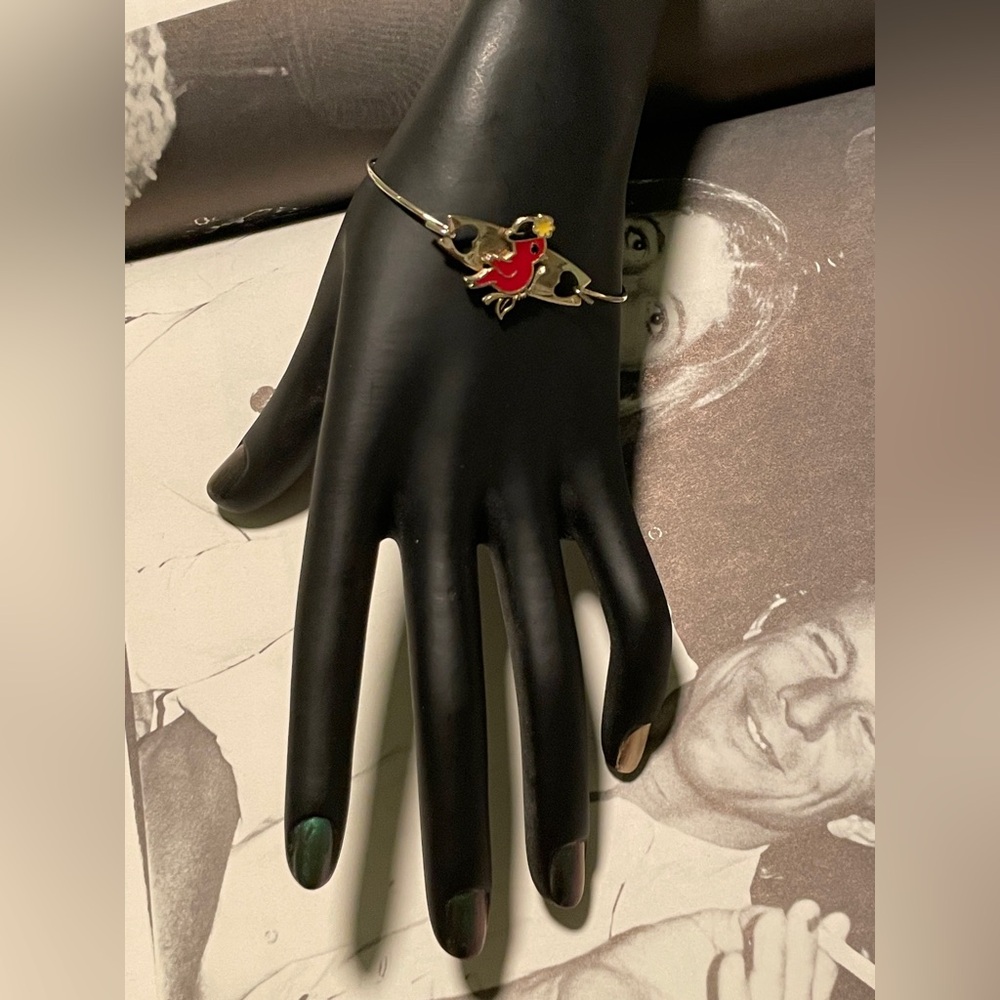 Vintage Red Bird Bracelet
